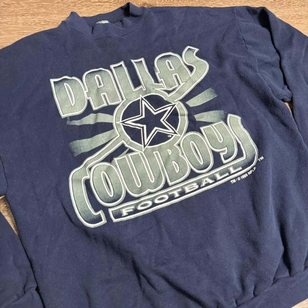 Vintage NFL 1995 Dallas Cowboys Sweatshirt Navy Blue